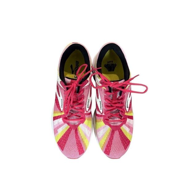 Brooks Launch 6 Run Happy Womens Pink White Limited Edition Running Shoes Sz 11 - Picture 4 of 7